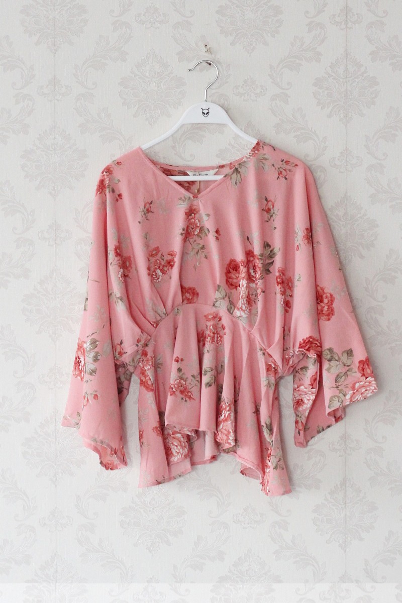 Floral Box Sleeve Top - Vedaa Apparels