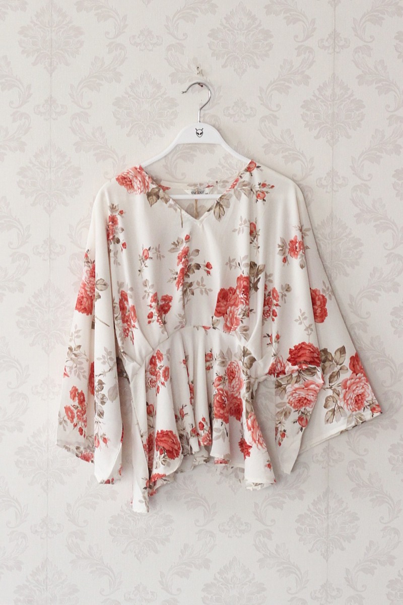Floral Box Sleeve Top - Image 1 - Vedaa Apparels