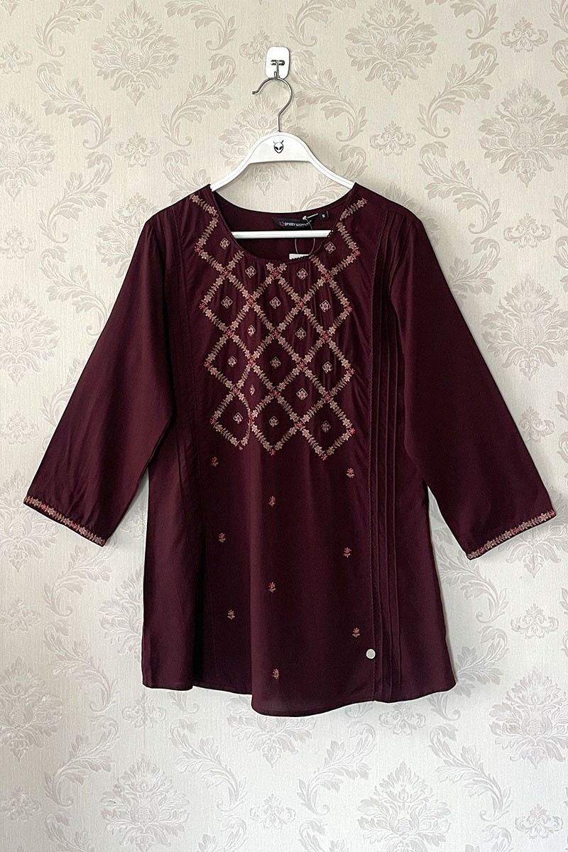 Embroidered Tunic Top - Vedaa Apparels
